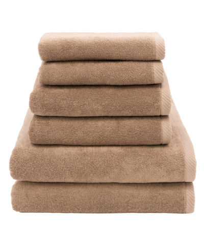 Linum Home Textiles Ediree 6 Piece Turkish Cotton Towel Set Bedding In Cocoa