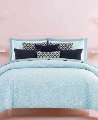 Shop Kate Spade New Bloom Comforter Set Collection In Blue