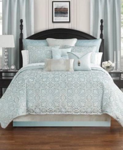 Shop Waterford Closeout  Arezzo Comforter Set Collection In Blue