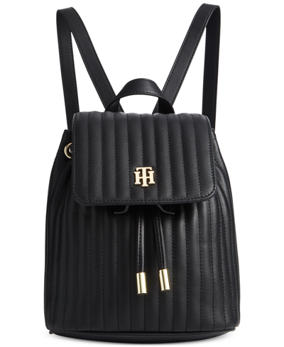 Tommy Hilfiger Luisa Mini Quilted Backpack In Black | ModeSens