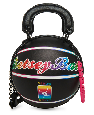 Shop Betsey Johnson Women's Betsey-ball Top Handle Crossbody Bag In Black