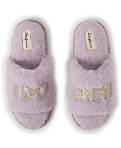 Shop Dearfoams Bride And Bridesmaids Slide Slippers, Online Only In Frosted Plum