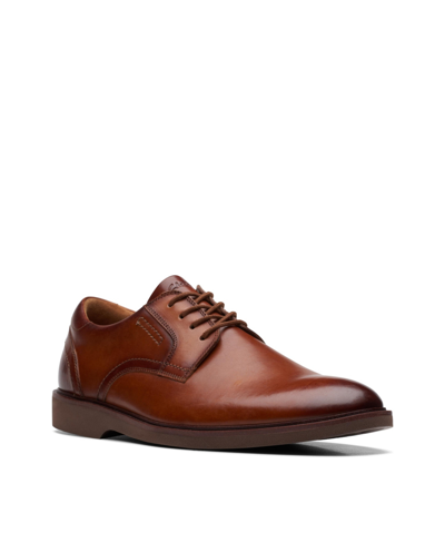 Shop Clarks Men's Collection Malwood Lace Shoes In Tan Leather