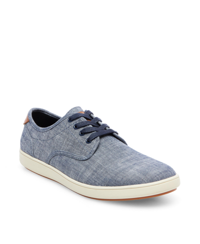 Shop Steve Madden Men's Fenta Fashion Lace-up Sneakers In Blue Fabric
