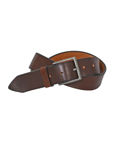 Shop Duchamp London Men's Leather Non-reversible Dress Casual Belt In Brown