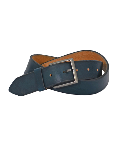 Shop Duchamp London Men's Leather Non-reversible Dress Casual Belt In Blue