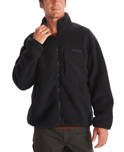 Shop Marmot Mens Aros Fleece Jacket In Black