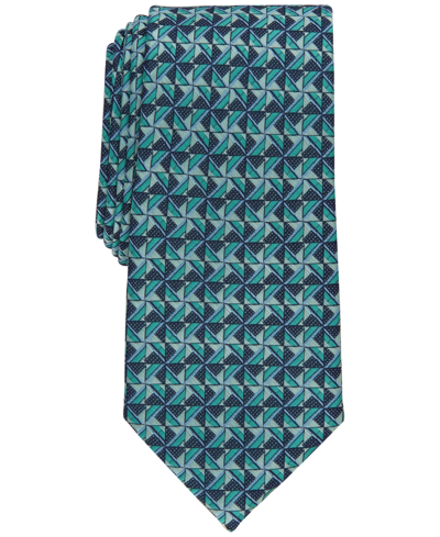 Shop Perry Ellis Men's Levant Classic Geometric Tie In Green