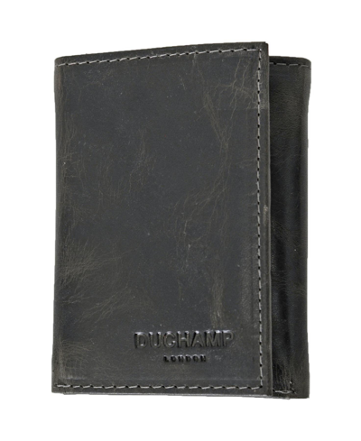Shop Duchamp London Men's Slim Trifold Wallet In Charcoal