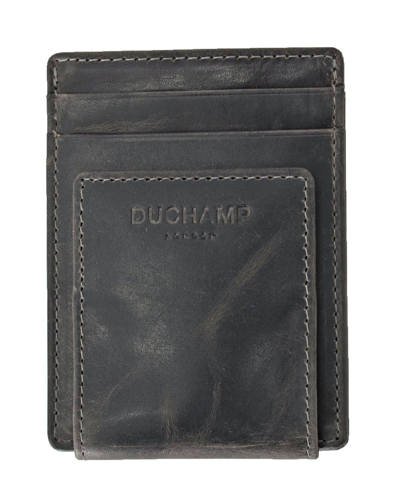 Shop Duchamp London Men's Front Pocket With Magnetic Money Clip Wallet In Charcoal