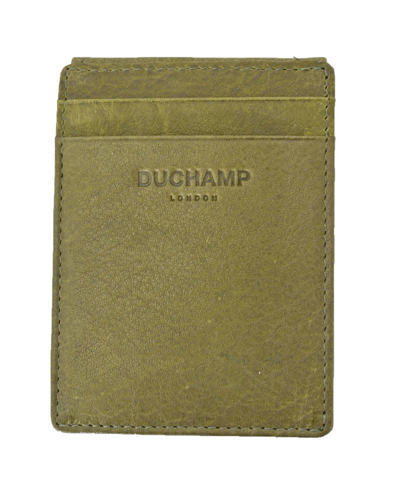 Shop Duchamp London Men's Front Pocket With Magnetic Money Clip Wallet In Olive
