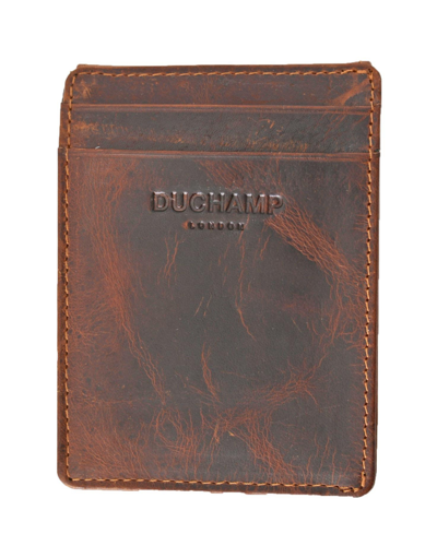 Shop Duchamp London Men's Front Pocket With Magnetic Money Clip Wallet In Cognac