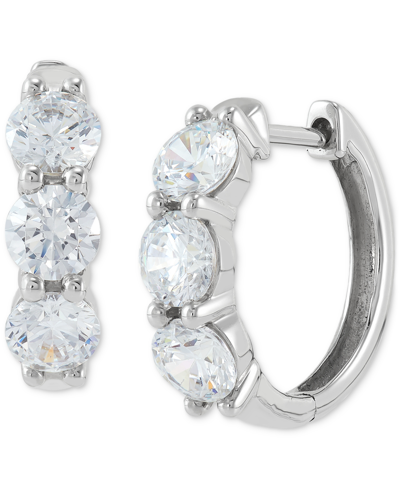 Grown With Love Lab Grown Diamond Small Hoop Earrings (2-3/8 Ct. T.w.) In 14k White Gold In White Gold