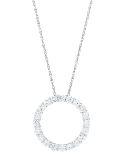 Shop Grown With Love Lab Grown Diamond Circle Pendant Necklace (2 Ct. T.w.) In 14k White Gold, 16" + 2" Extender