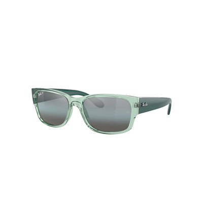 Shop Ray Ban Rb4388 Sonnenbrillen Grün Fassung Blau Glas Polarisiert 58-18 In Green