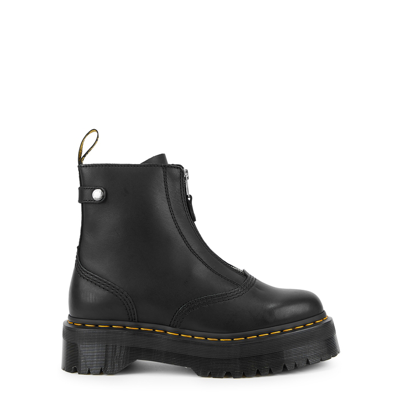Shop Dr. Martens' Jetta Leather Flatform Ankle Boots In Black
