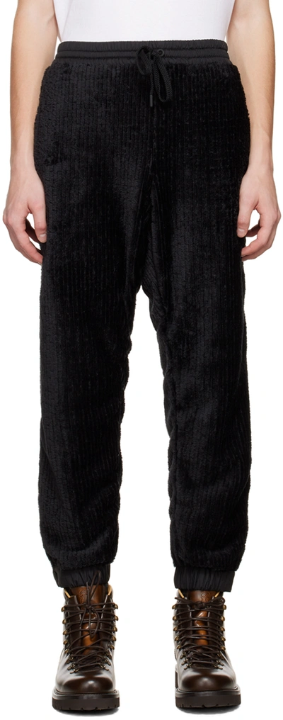Shop Moncler Black Tapered Lounge Pants In 999 Black
