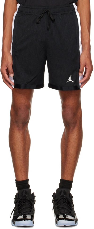 Shop Nike Black & White Dri-fit Shorts In Black/white/white