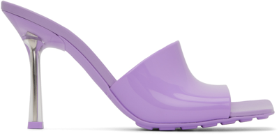 Shop Bottega Veneta Purple Stretch Mules In 5119 Wisteria