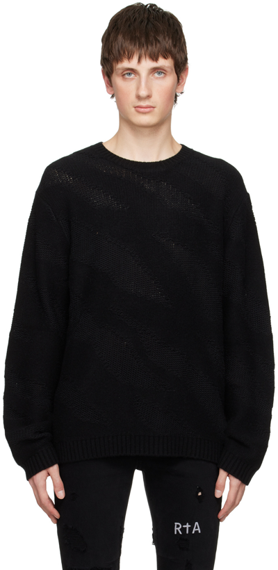 Shop Rta Black Creed Sweater In Black Zebra