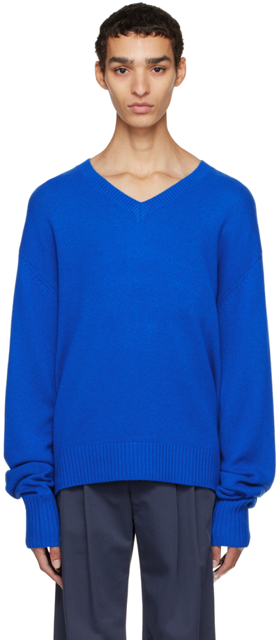 Shop Maryam Nassir Zadeh Blue Davis Sweater In 1158 True Blue