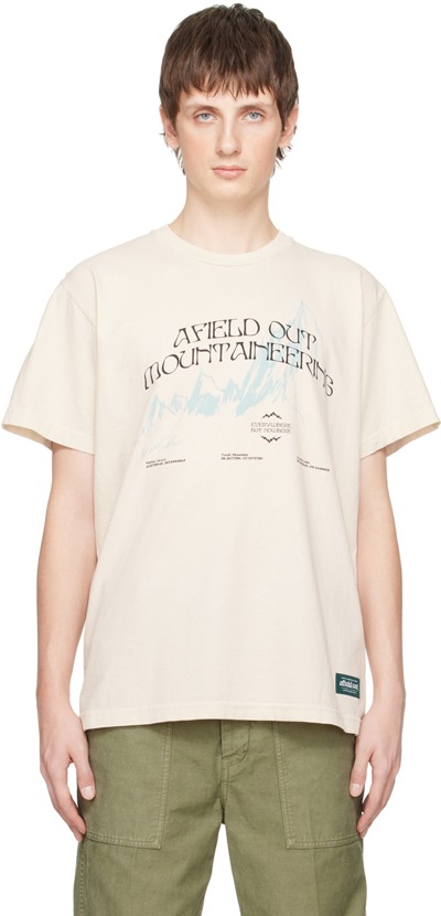 Shop Afield Out Off-white Grove T-shirt In Bone