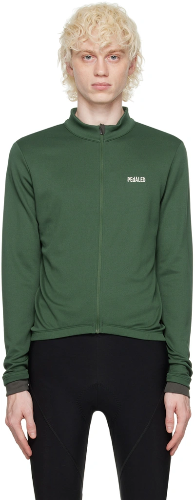 Shop Pedaled Green Essential Sweatshirt In 0ape Sycamore
