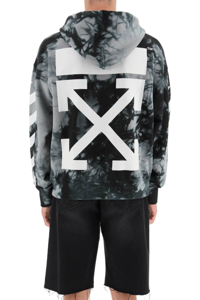 Off-white Arrow Sweatshirt With Tie Dye Pattern In Grey | ModeSens