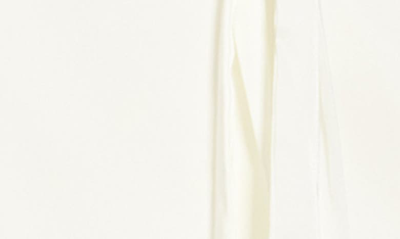 Walter Baker Duchess Long Sleeve Satin Necktie Blouse In Ivory