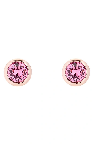 Shop Ted Baker Sinaa Crystal Stud Earrings In Rose Gold Light Crystal