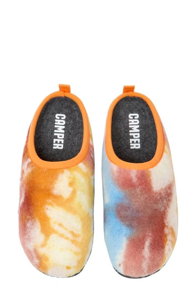 Shop Camper Wabi Mismatched Wool Blend Slippers In Orange Multi