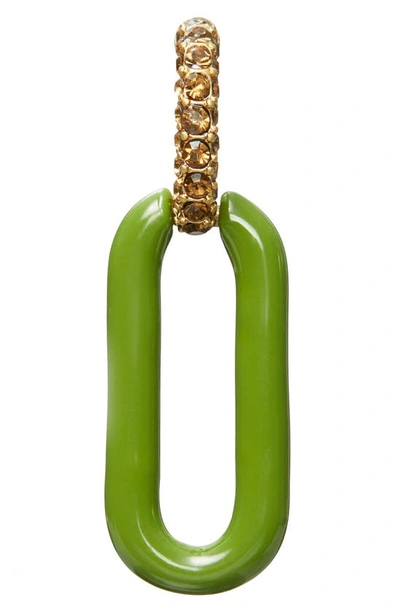 Tory Burch Roxanne Link Earrings In Green/gold | ModeSens
