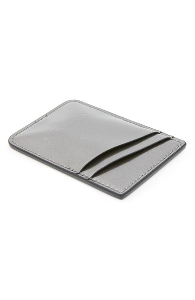 Shop Allsaints Callie Leather Card Case In Pewter