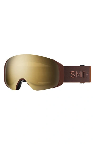 Shop Smith 4d Mag™ 154mm Snow Goggles In Sepia Luxe / Black Gold Mirror