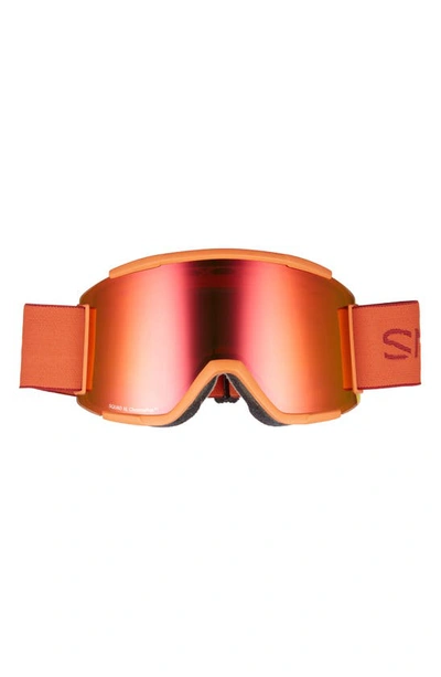 Shop Smith Squad Mag™ 186mm Snow Goggles In Carnelian / Chromapop Red
