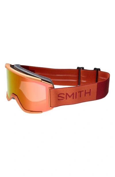 Shop Smith Squad Mag™ 186mm Snow Goggles In Carnelian / Chromapop Red