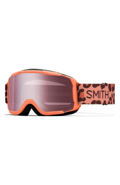 Shop Smith Daredevil Snow Goggles In Coral Cheetah Print / Ignitor
