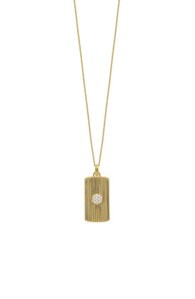 Shop Bony Levy Cleo Diamond Dog Tag Pendant Necklace In 18k Yellow Gold