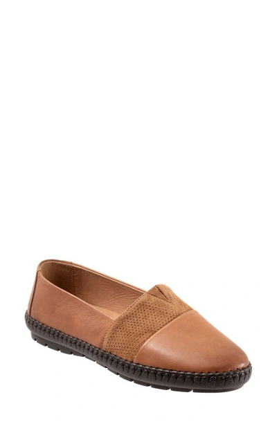 Shop Trotters Ruby Perforated Loafer In Luggage