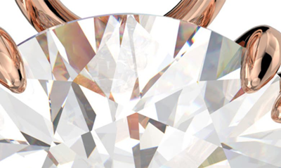 Swarovski Constella Drop Earrings Round Cut White Rose Gold-tone Plated In Rose Gold