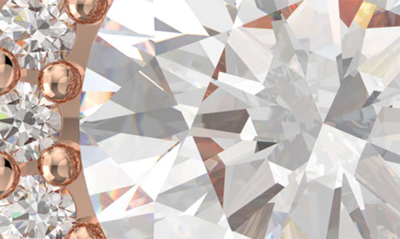 Swarovski Constella Rose-gold Toned Brass And Zirconia Halo Stud Earrings In Rose Gold