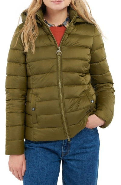 Barbour Shaw Puffer Jacket In Olive Lime | ModeSens