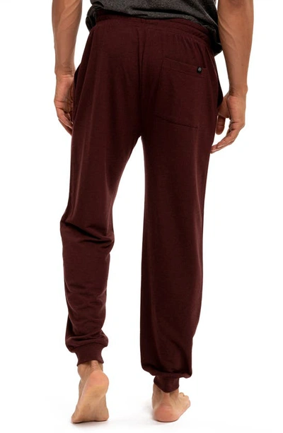 Shop Threads 4 Thought Pierce Patch Pocket French Terry Joggers In Heather Royal Burgundy