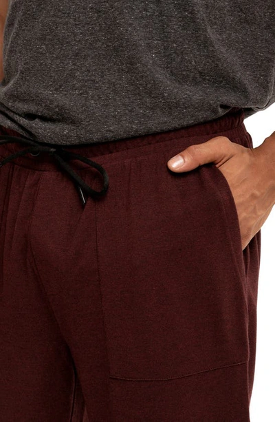 Shop Threads 4 Thought Pierce Patch Pocket French Terry Joggers In Heather Royal Burgundy