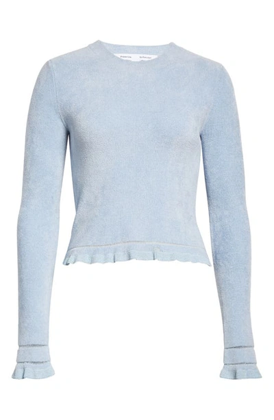 Shop Proenza Schouler White Label Long Sleeve Chenille Sweater In Periwinkle
