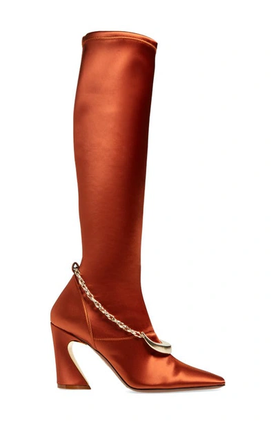 Shop Zimmermann Crescent Stretch Over The Knee Boot In Rust