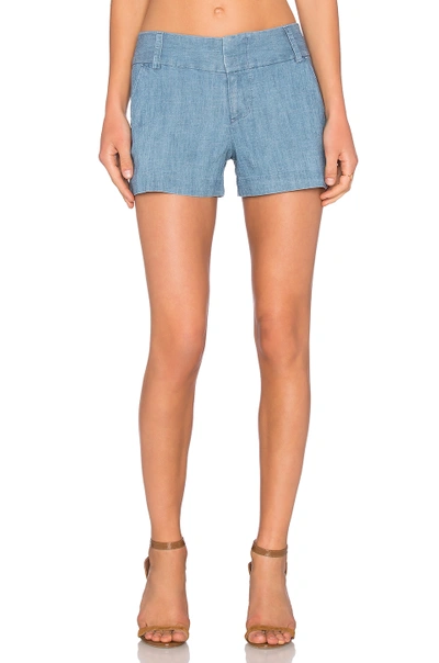 Shop Alice And Olivia Cady Short In Chambray