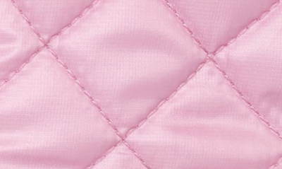 Shop Ugg All Weather Touchscreen Compatible Quilted Gloves With Genuine Shearilng Trim In Rose Quartz