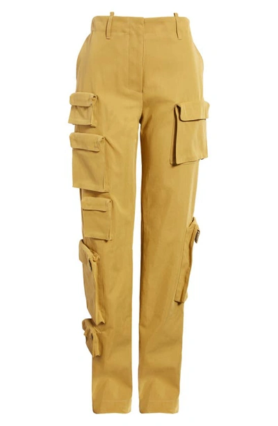 Shop Off-white Multipocket Straight Leg Cargo Pants In Forest