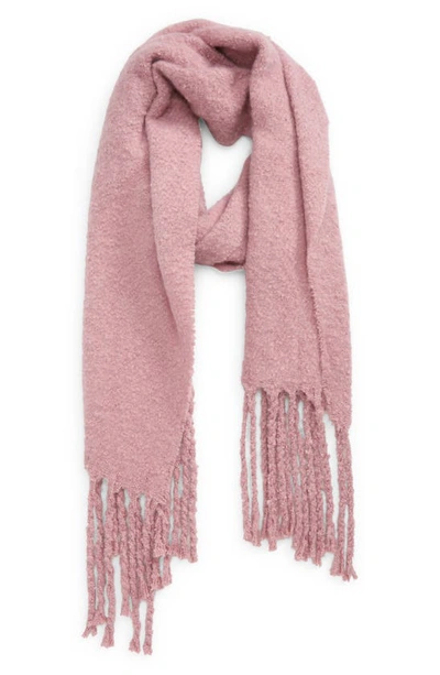 Ugg Woven Recycled Polyester Wrap Scarf In Clay Pink | ModeSens